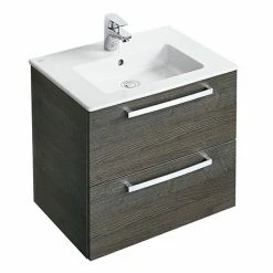 Ideal Standard Tempo 500mm Sandy Grey 2 Drawer Wall Hung Vanity Unit