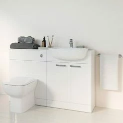 Ideal Standard Tempo 650mm Gloss White Vanity Unit - Floor Standing 2 Door Unit -Ideal Standard Shop TEM65FSGW D3 460