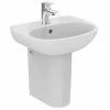 Ideal Standard Tesi 45cm 1TH Handrinse Washbasin & Semi Pedestal 2 Ideal Standard Tesi 45cm 1TH Handrinse Washbasin & Semi Pedestal -Ideal Standard Shop TES 45 SEM P