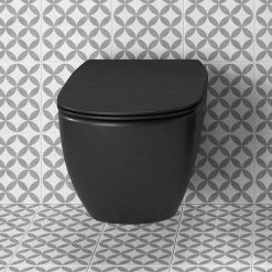 Ideal Standard Tesi Silk Black AquaBlade Wall Hung WC + Soft Close Seat 11 Ideal Standard Tesi Silk Black AquaBlade Wall Hung WC + Soft Close Seat -Ideal Standard Shop TESSB WH SC D2 460