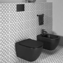 Ideal Standard Tesi Silk Black AquaBlade Wall Hung WC + Soft Close Seat 12 Ideal Standard Tesi Silk Black AquaBlade Wall Hung WC + Soft Close Seat -Ideal Standard Shop TESSB WH SC D3 460