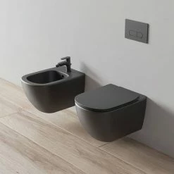 Ideal Standard Tesi Silk Black AquaBlade Wall Hung WC + Soft Close Seat 14 Ideal Standard Tesi Silk Black AquaBlade Wall Hung WC + Soft Close Seat -Ideal Standard Shop TESSB WH SC D5 460