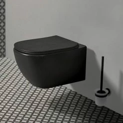 Ideal Standard Tesi Silk Black AquaBlade Wall Hung WC + Soft Close Seat 15 Ideal Standard Tesi Silk Black AquaBlade Wall Hung WC + Soft Close Seat -Ideal Standard Shop TESSB WH SC D6 460
