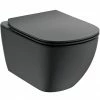 Ideal Standard Tesi Silk Black AquaBlade Wall Hung WC + Soft Close Seat -Ideal Standard Shop TESSB WH SC P