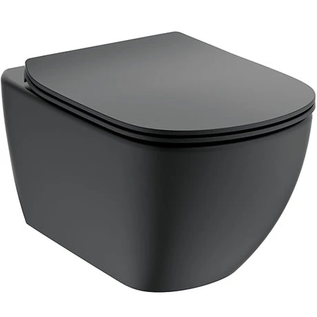 Ideal Standard Tesi Silk Black AquaBlade Wall Hung WC + Soft Close Seat 3 Ideal Standard Tesi Silk Black AquaBlade Wall Hung WC + Soft Close Seat